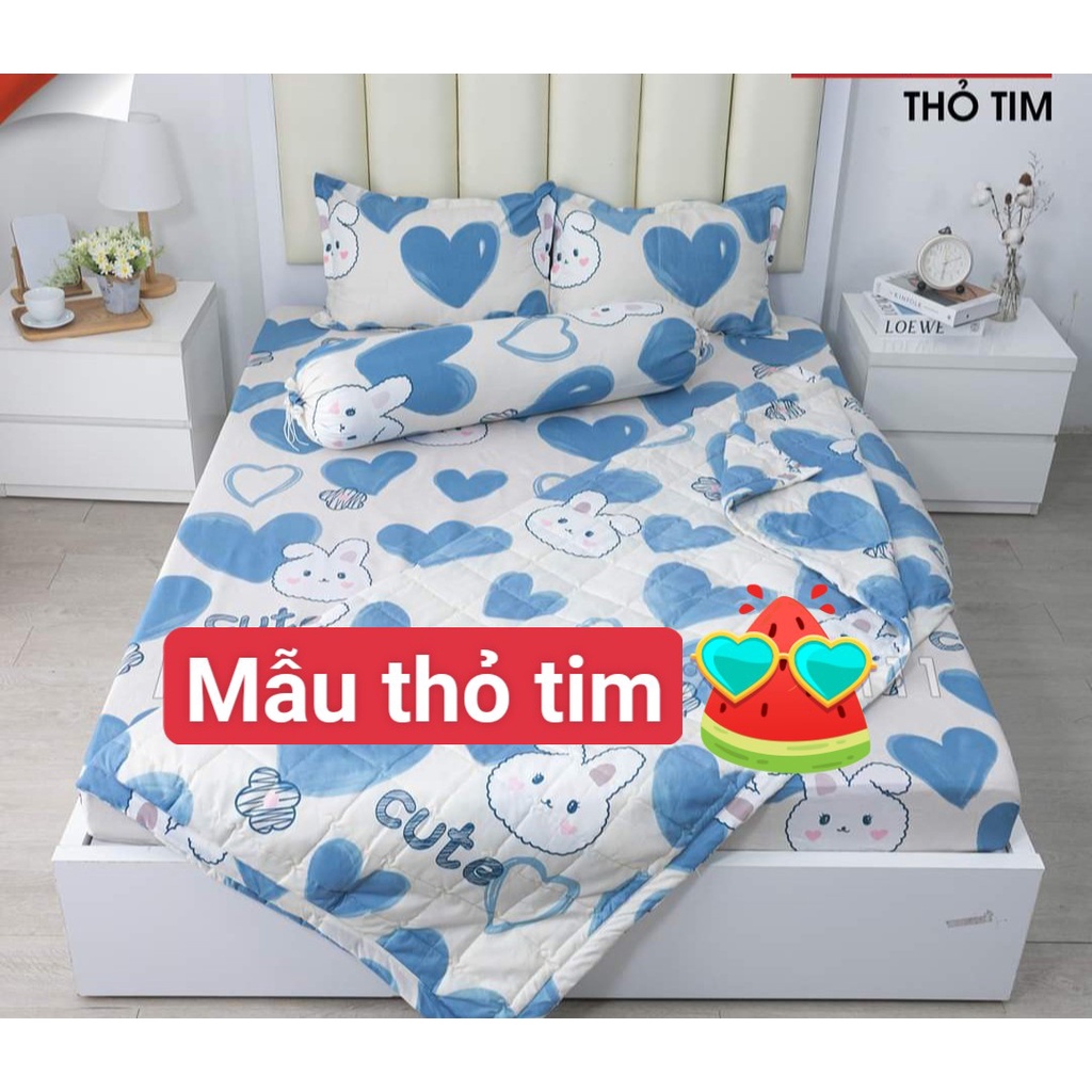 Bộ Ga Gối 3 Món  1mx2m Chất Cotton Poly,thoải mái chọn hơn 50 mẫu mới