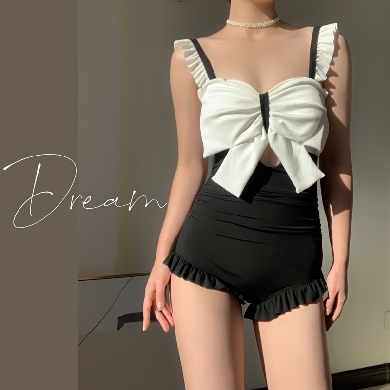 Bikini Liền Thân EMMA Phối Nơ Đáng Yêu Thun Gân Cao Cấp