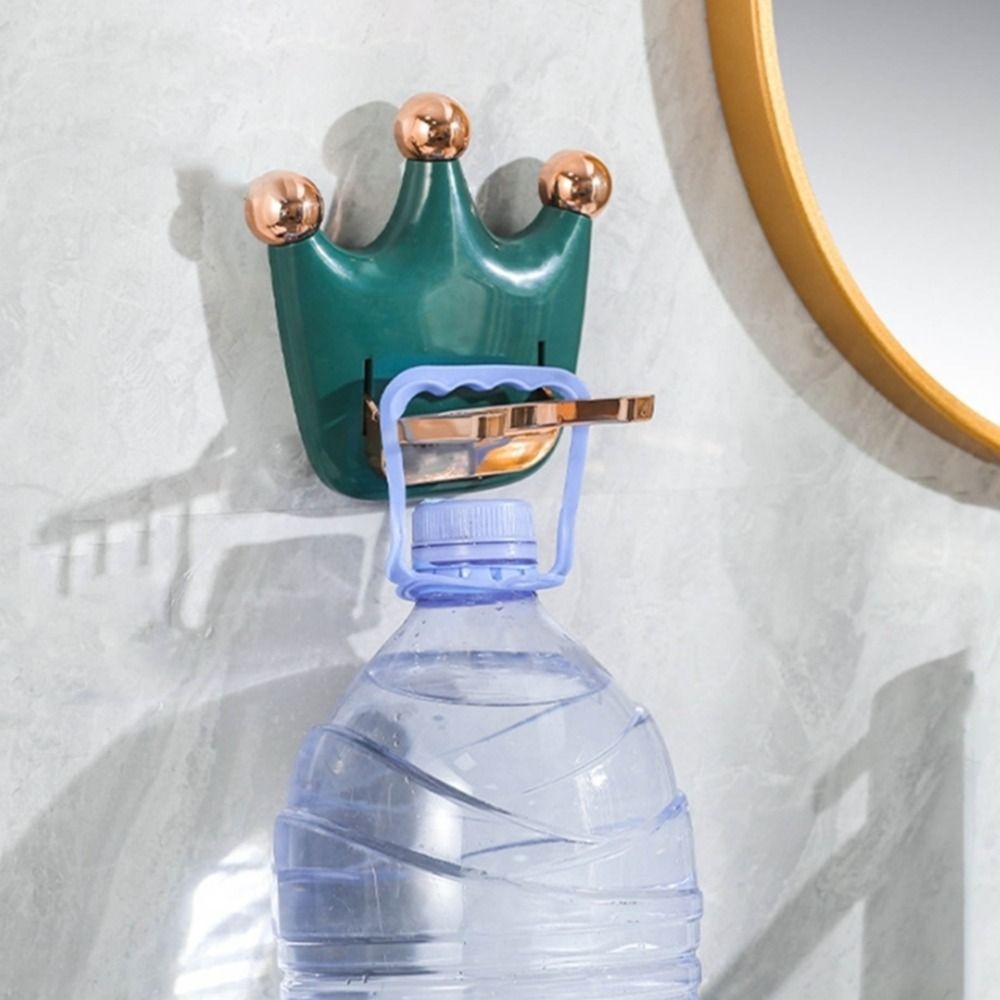 Taylor1 Giá Đỡ Máy Sấy Tóc Gắn Tường Không Cần Đục Lỗ Hình Vương Miện Dễ Thương Có Thể Gập Gọn