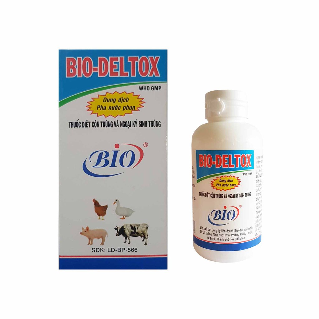 Dung dịch tắm gà diệt mạt gà - Deltox 60ml - Genyo thú cưng