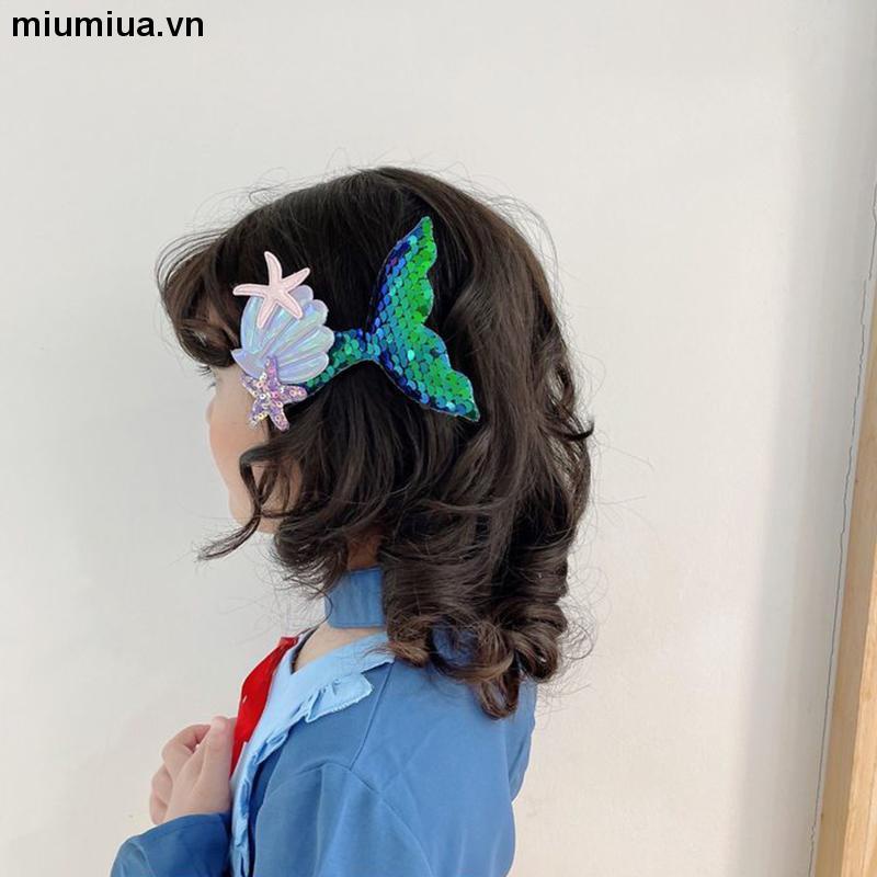 miumiuaKẹp Tóc Đính Kim Sa Lấp Lánh Kiểu Công Chúa Dễ Thương Cho Bé Gái