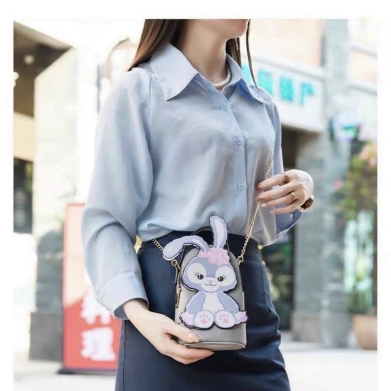 Túi đeo chéo thỏ tím lớn đựng được điện thoại dễ thương