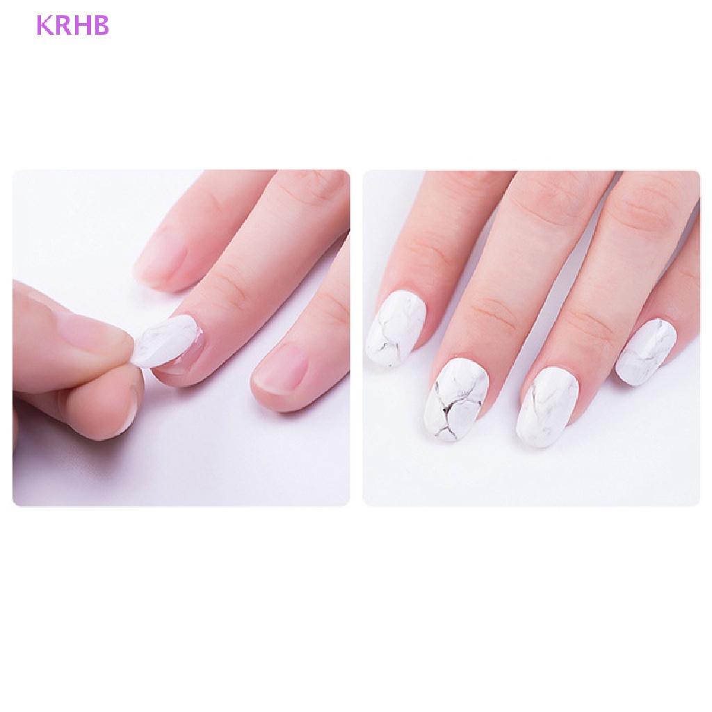 Krhb Bộ 72 Móng Tay Giả Xi Măng Màu Vàng Thạch Nâng Cao Móng Tay Mới