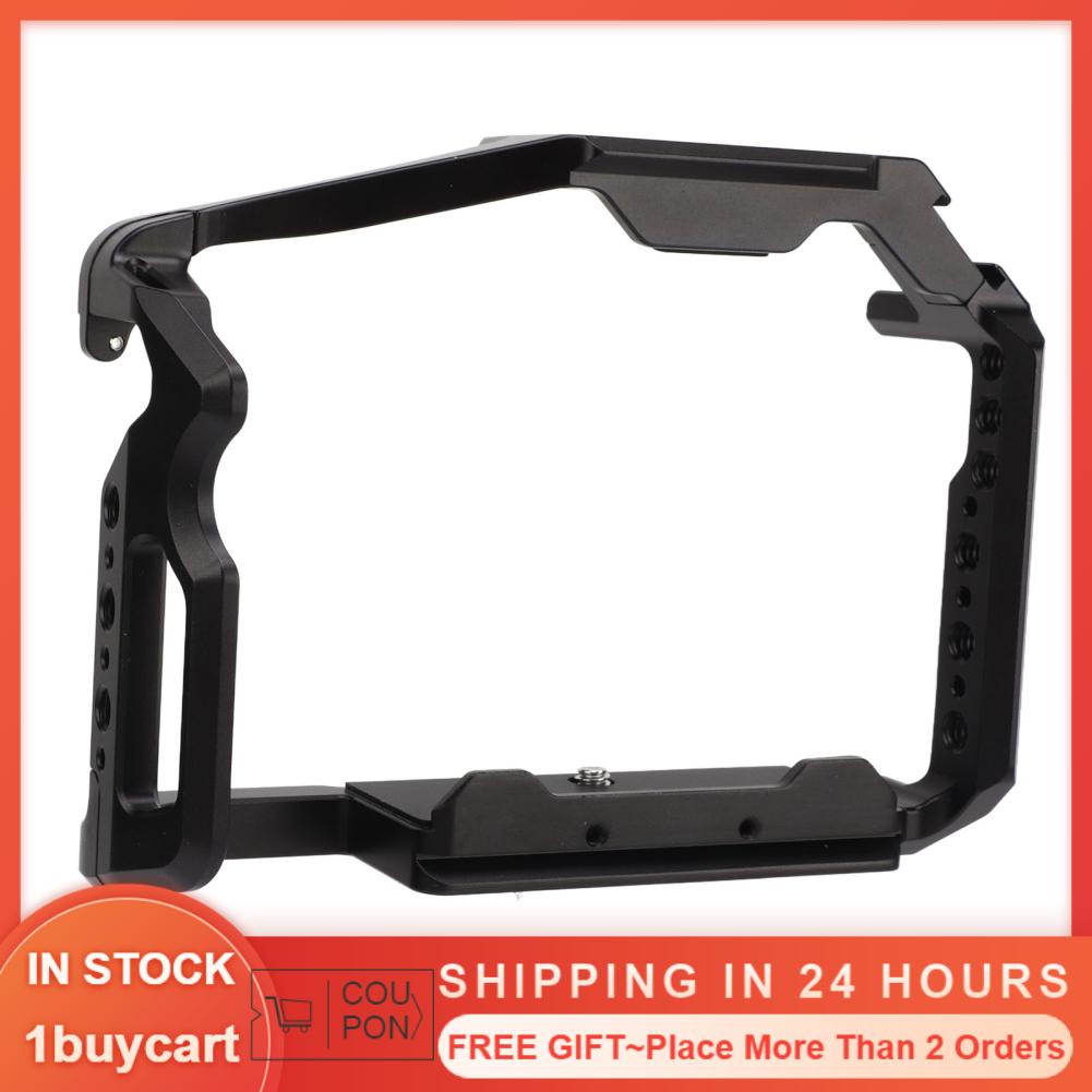 1buycart Aluminum Alloy Camera Video Cage Metal with Cold Shoe Mount 1/4 Inch Screw Hole for GH6