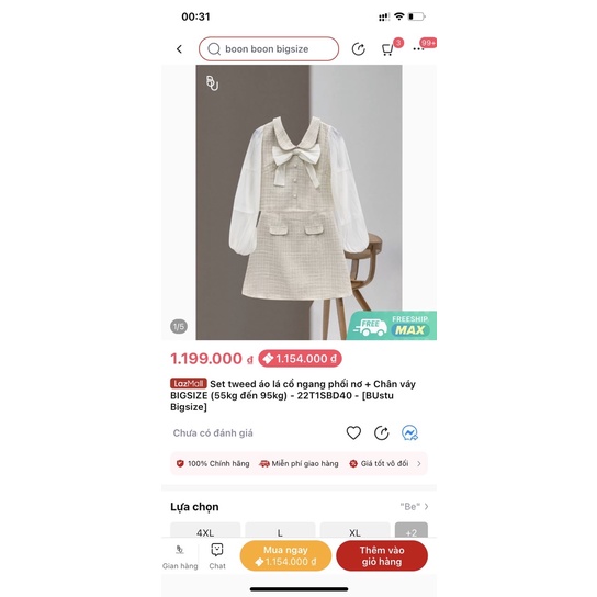 set tweet bu stu size XL