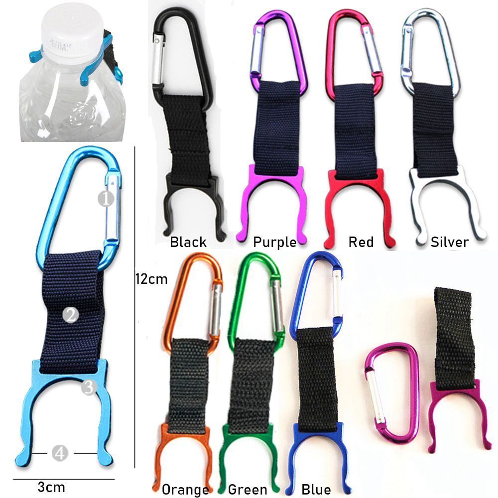 1 Móc Khóa Carabiner Bằng Nhôm Màu Sắc Ngẫu Nhiên Dùng Khi Đi Cắm Trại