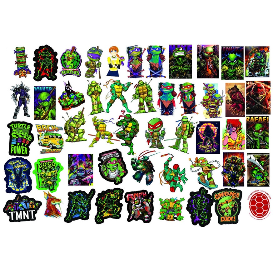 Bộ 50 hình dán Ninja Rùa
