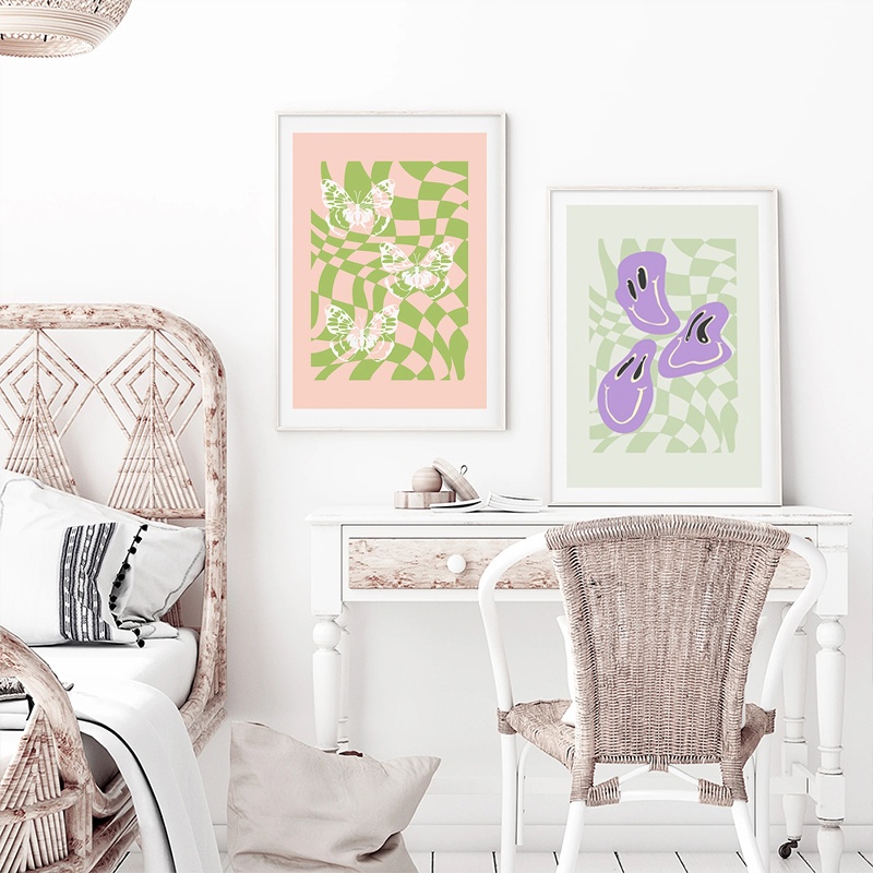 Tranh Vải Bạt Treo Tường Trang Trí Phong Cách Trừu Tượng