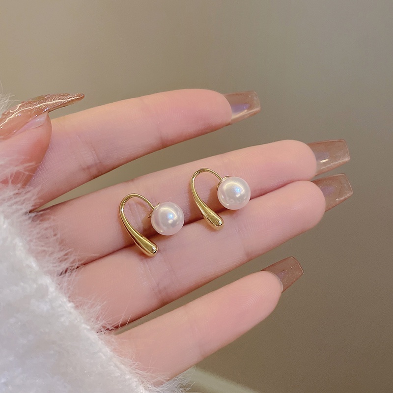 Bông Tai Đính Ngọc Trai Phong Cách Hàn Quốc Cho Nữ