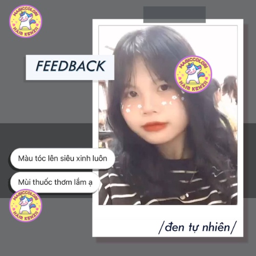 Thuốc Nhuộm Tóc ĐEN TUYỀN ĐEN TỰ NHIÊN Lên Từ Mọi Nền Tóc Tặng Oxi Găng Tay Mũ Chùm KENZII
