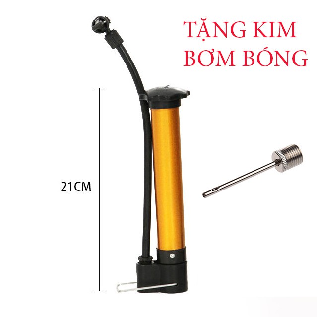Đồ Bơm Bóng Đá Loại Xịn Cao Cấp Màu Vàng - Tặng 2 Đầu Kim Bơm