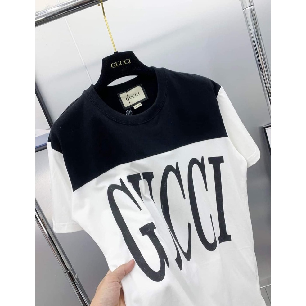 Áo Phông Cổ Tròn 100 In Chữ Guucci Siêu Cá Tính HOTTREND 2023