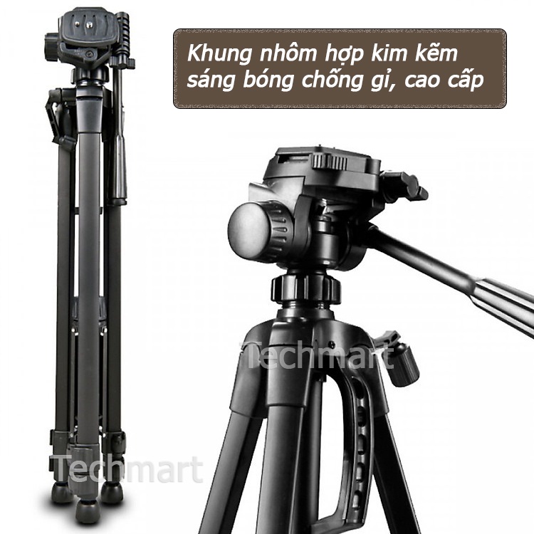 Chân máy ảnh Tripod điện thoại máy quay phim Weifeng WT 3520 hàng chính hãng tặng kèm kẹp điện thoại