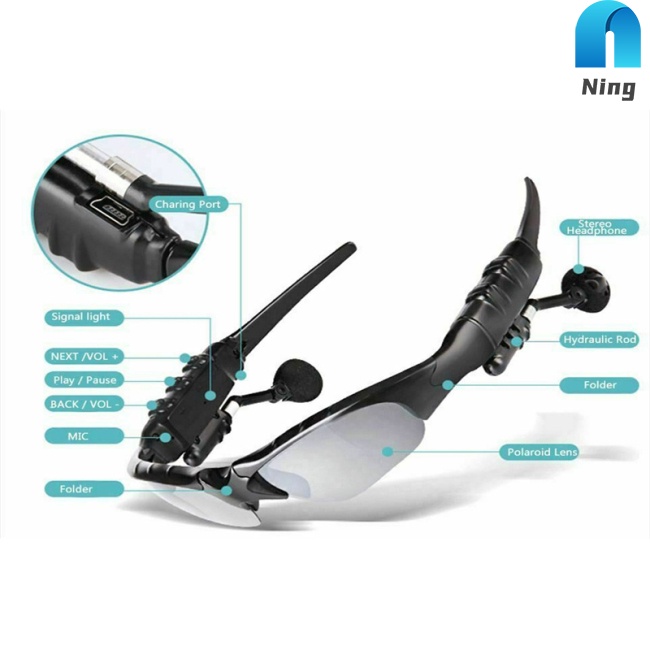 Kính Chống Nắng Phân Cực Không Dây Bluetooth Thích Hợp Lái Xe Thể Thao Ngoài Trời