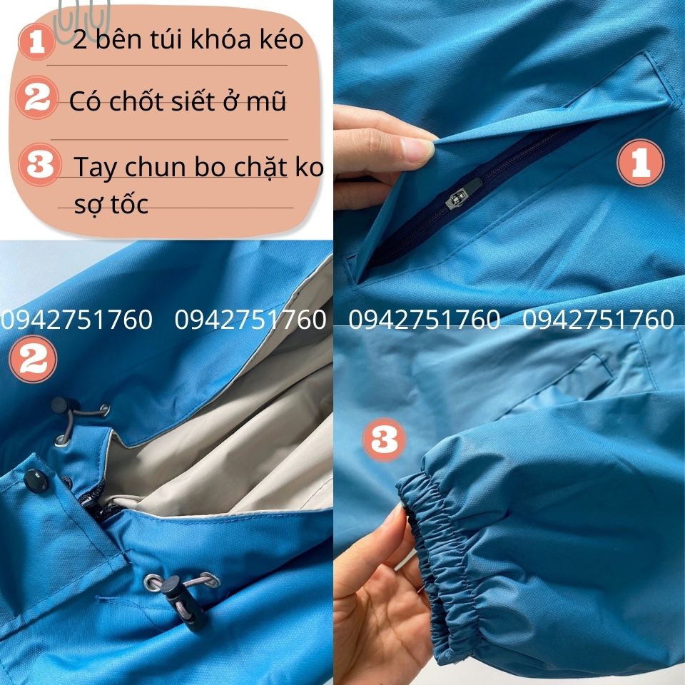 Áo mưa thời trang măng tô dáng dài toàn thân chống nước chống gió 2023