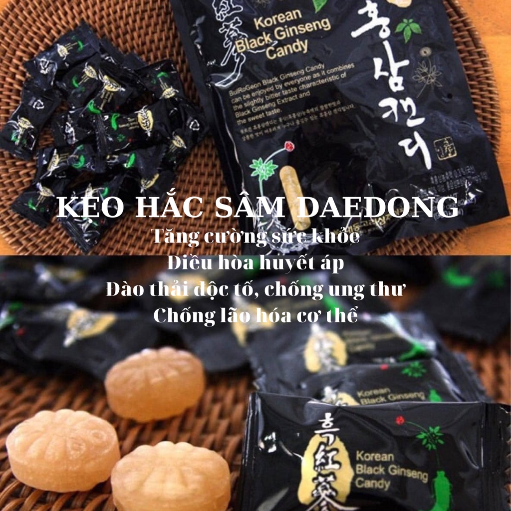 Kẹo hắc sâm thượng hạng của ch.ính p.hủ Hàn bảo trợ