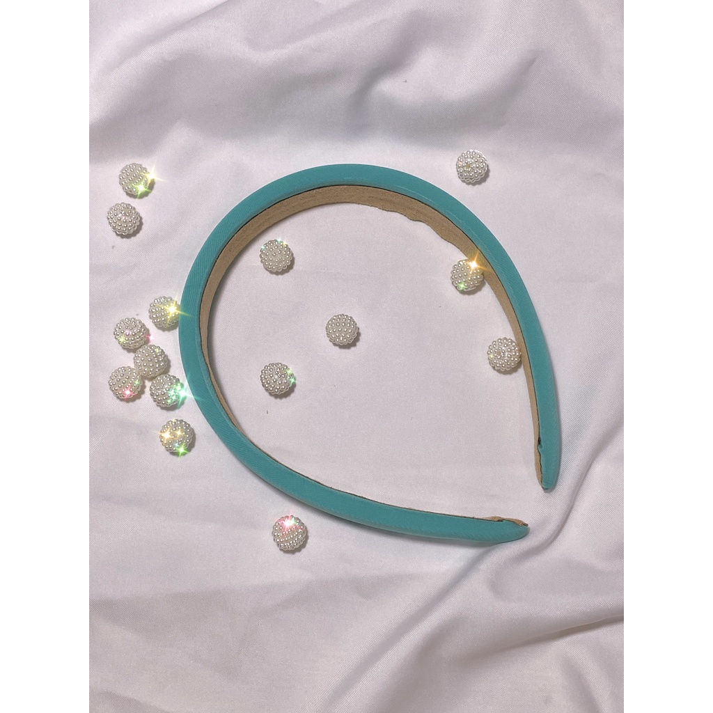 Cài tóc nữ xốp màu trơn, băng đô cài đầu xinh xắn