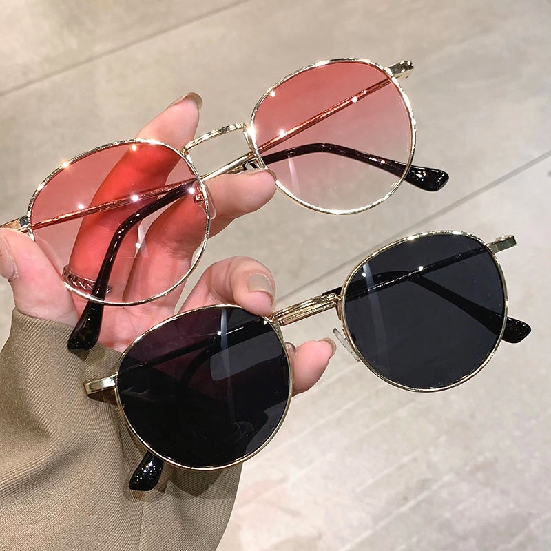 Kính Mát Gọng Tròn Phong Cách Retro Thời Trang Cho Nữ