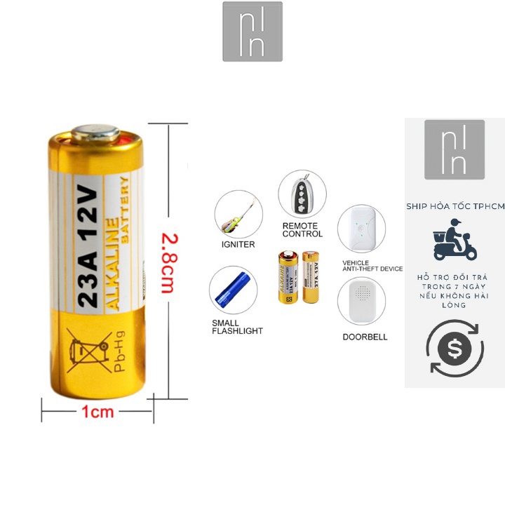 Pin 12V Model 23A MN21 L1028 Dung Lượng 50mah Dùng Cho Cửa Cuốn Remote Chuông Cửa Đèn Pin Máy Cảm Biến dtlshop