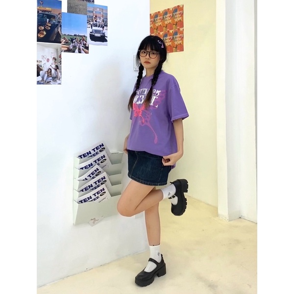 Youth25 Áo Thun "VIOLETTEE" Màu Tím