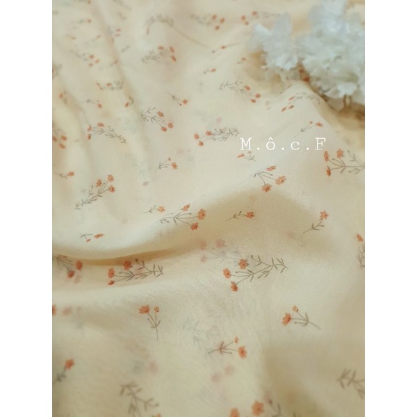 Tơ sống hoa nhí vintage