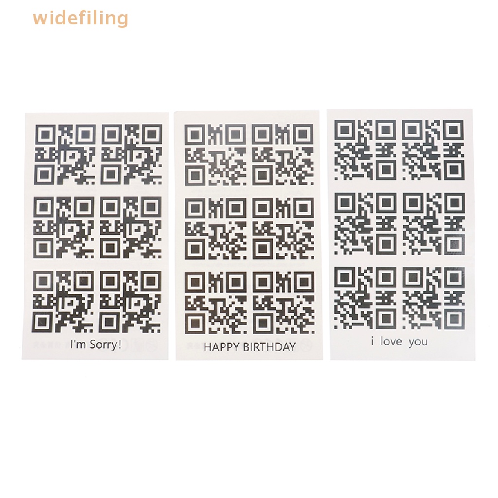 Hình Xăm Dán Tạm Thời Họa Tiết Mã QR Chống Thấm Nước