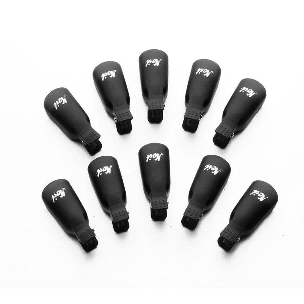 Set 10 Kẹp Nhựa Ngâm Tẩy Sơn Móng Tay Gel UV