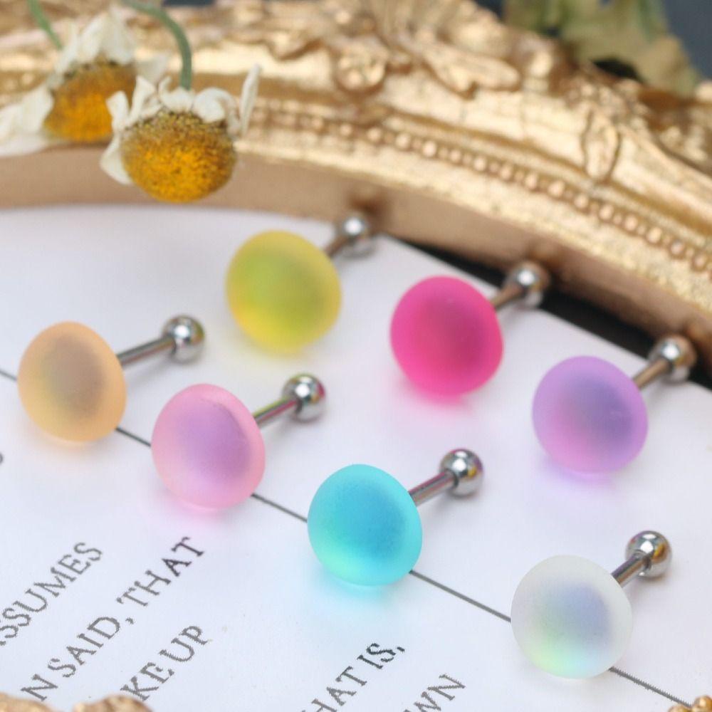 LOMBARD Bông Tai Hình Mắt Mèo Màu Nhám Phong Cách Hàn Quốc Thời Trang Cho Nữ