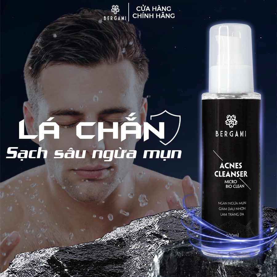 Bộ Quà Tặng Nam, Sữa tắm nước hoa Nam 330ml & Dầu gội hương nước hoa 330ml & Sữa rửa mặt Bergami 100ml