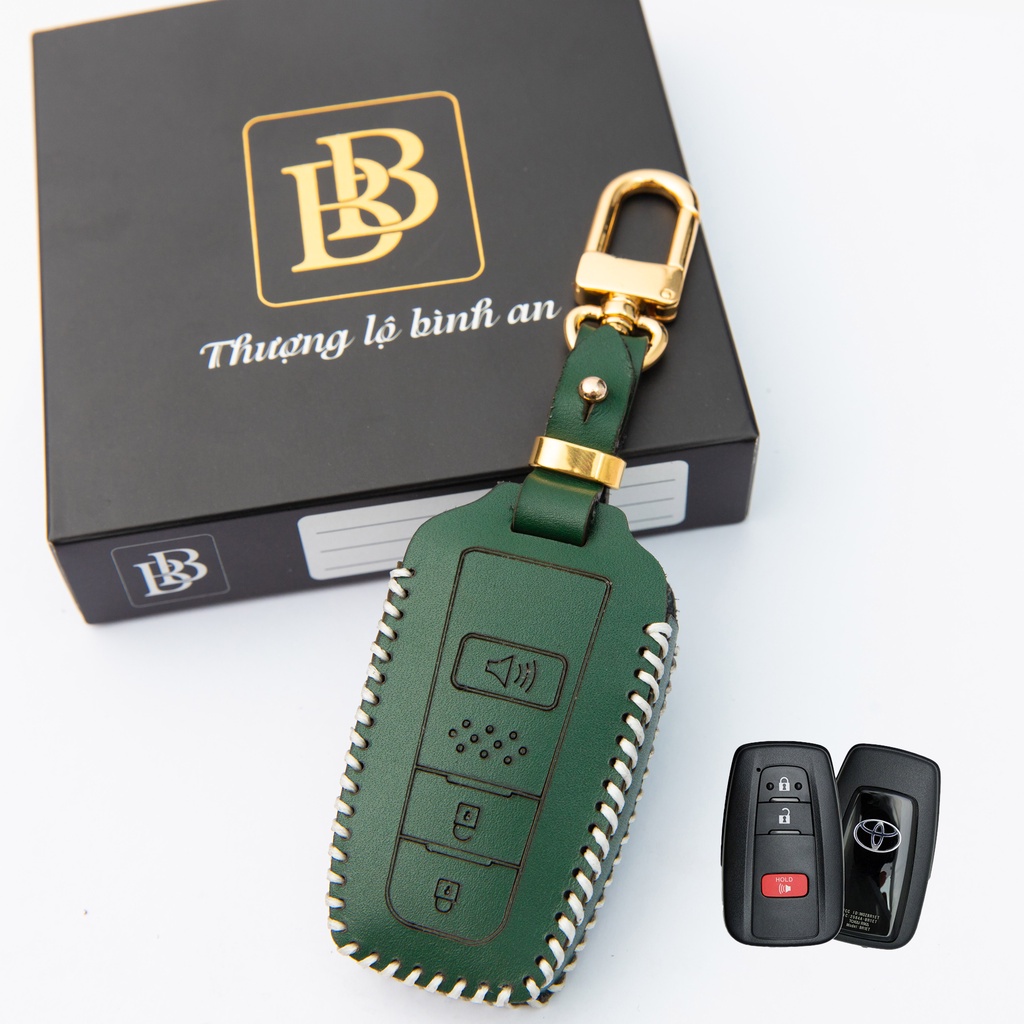 Bao da chìa khóa ô tô xe hơi BB toyota cross 2020-2023 bọc chìa khóa smartkey da thật chống xước chính hãng OTOBOX
