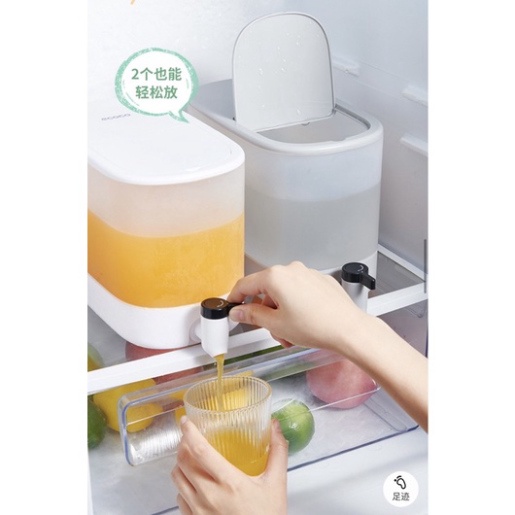 Bình nước tủ lạnh ECOCO 4L có vòi chịu nhiệt cao thời thượng ứng dụng 2212 , đồ gia dụng decor thông minh