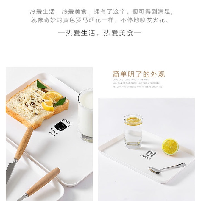 Khay Nhựa Đựng Đồ Ăn Đồ Uống Trang Trí Decor Nhiều Mẫu