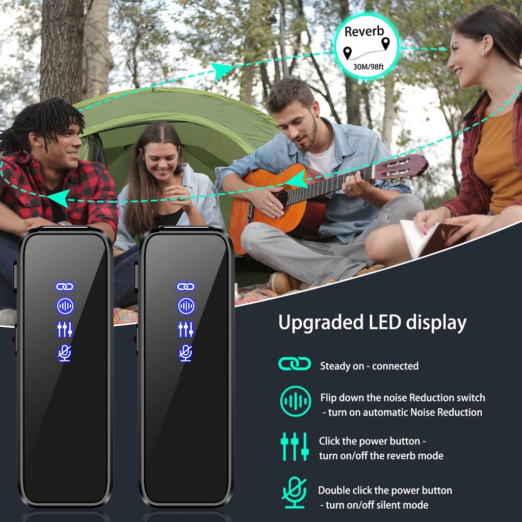 Khử tiếng ồn micrô không dây để phát trực tiếp và quay video