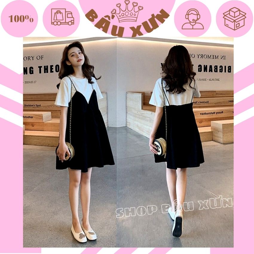 ĐẦM BẦU YẾM LIỀN XINH XẮN- VÁY YẾM BẦU CÔNG SỞ TRẺ TRUNG NĂNG ĐỘNG DỄ THƯƠNG, VÁY RẺ ĐẸP