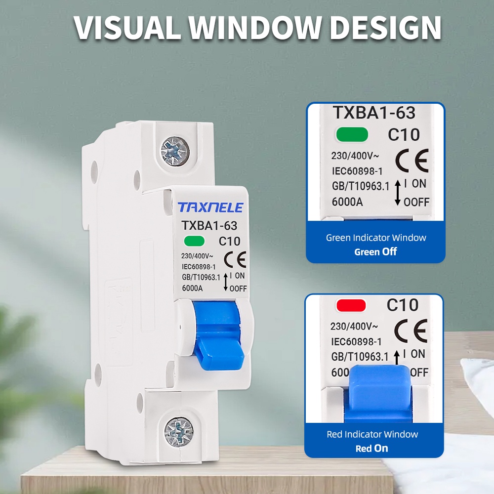 Cầu Dao Ngắt Mạch Mini 1P 2P 230V 400V 6KA 6A 10A 16A 20A 32A 40A 50A 63A