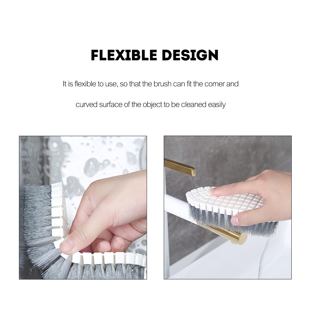 1 Bàn Chải Vệ Sinh Nhà Bếp / Phòng Tắm Không Góc Chết Linh Hoạt Có Thể Uốn Cong