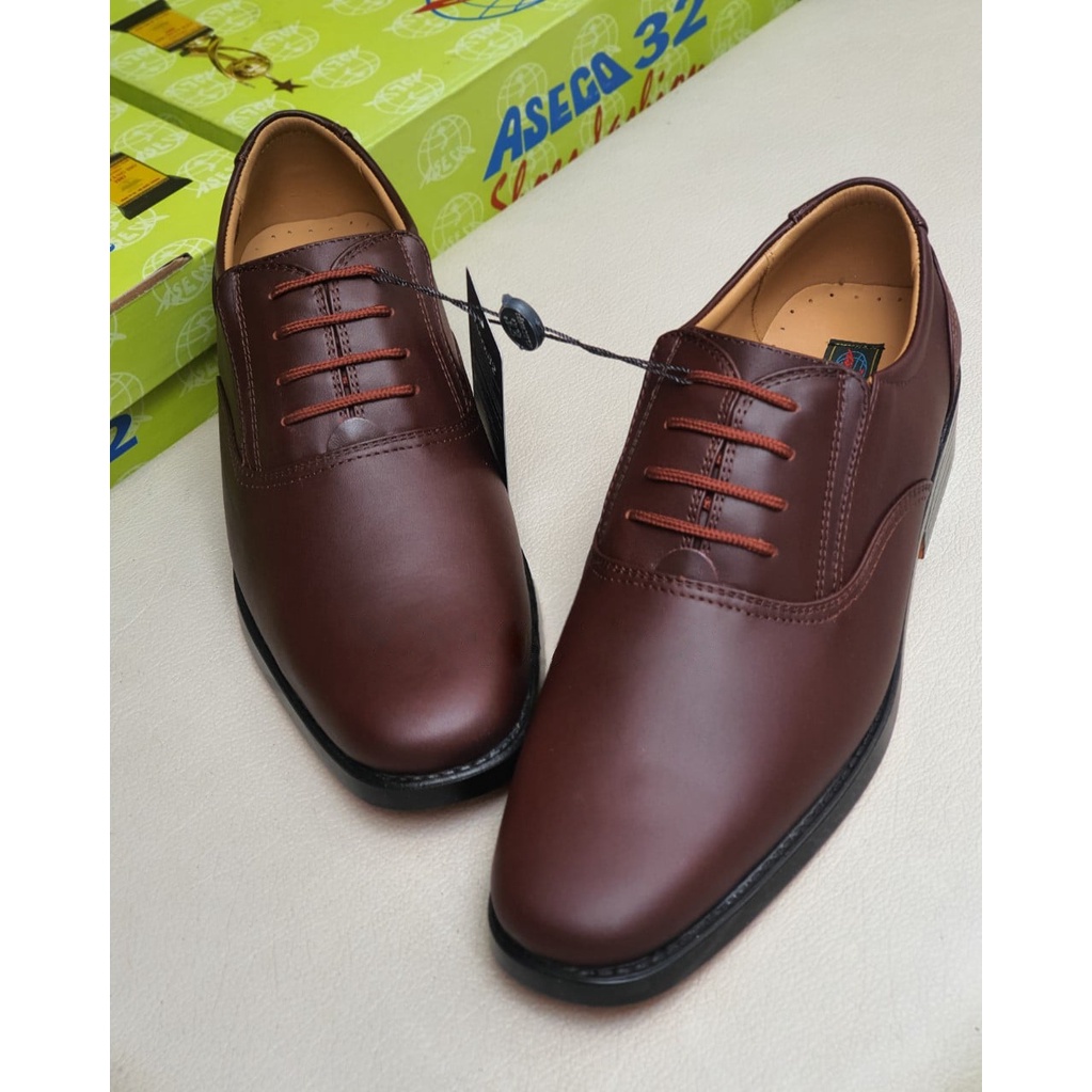 GIÀY DA NAM CÔNG SỞ ASECO 32 535 NÂU