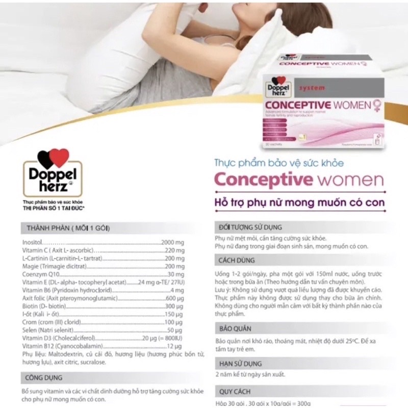 Conceptive Women Tăng Chất Lượng Trứng, Tăng Khả Năng Thụ Thai