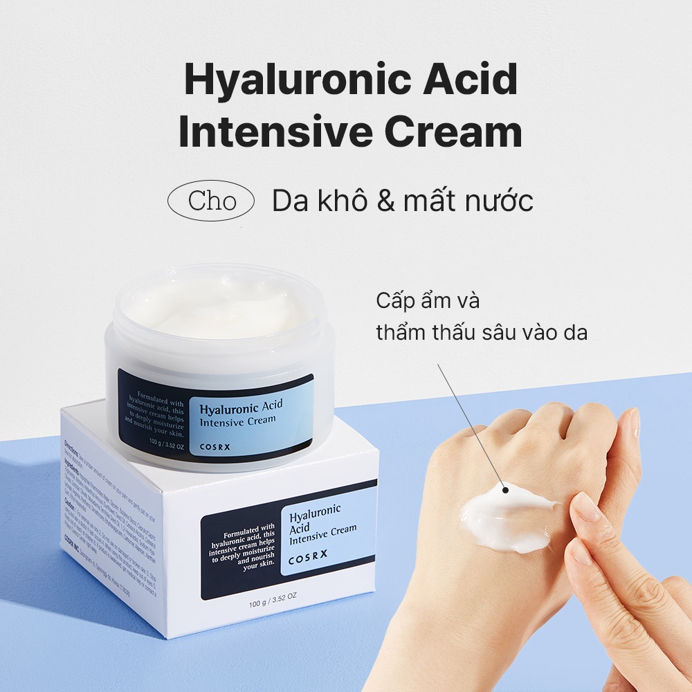 Kem dưỡng ẩm da COSRX Hyaluronic Acid Intensive Cream cao cấp 100ml