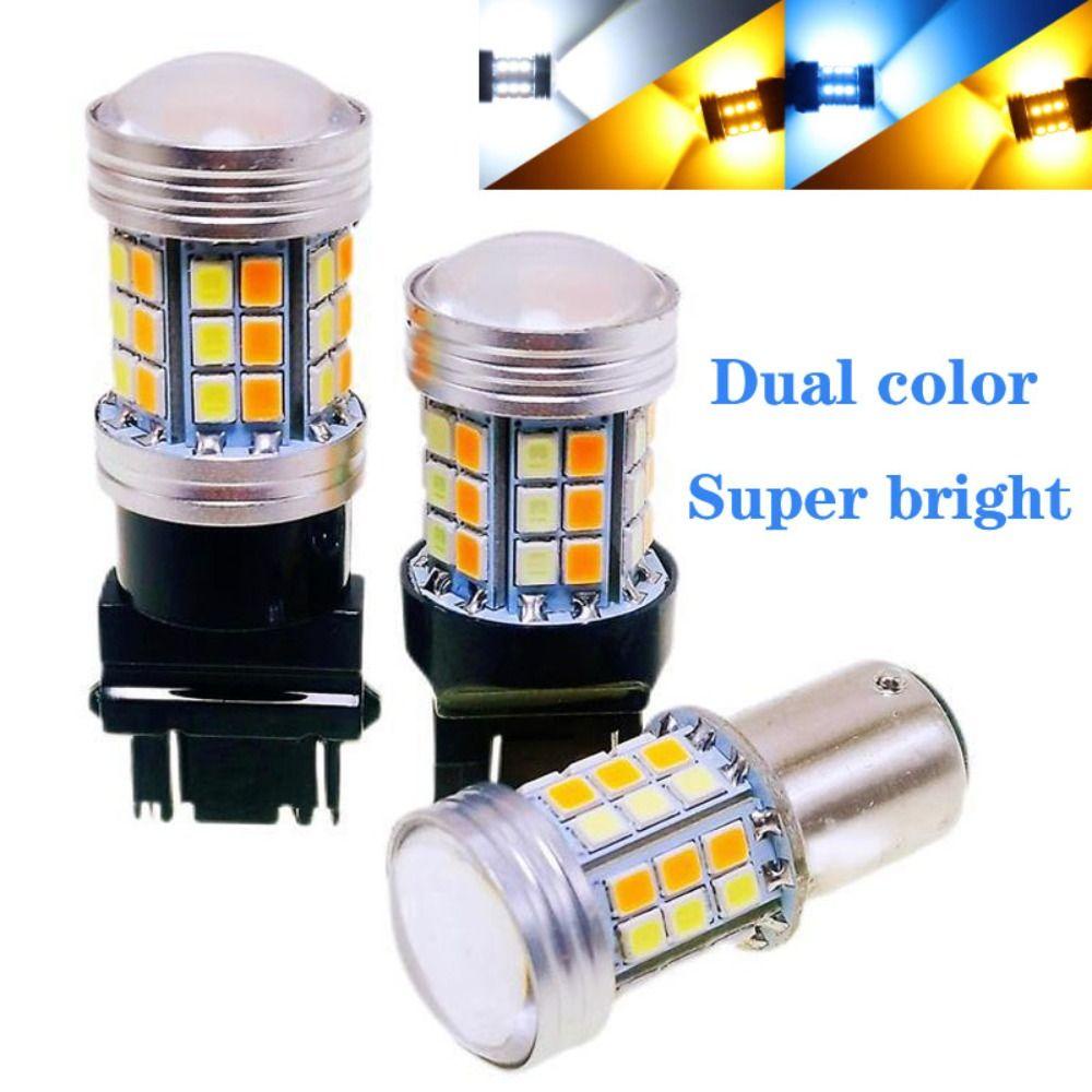 1 Bóng Đèn LED Tín Hiệu Xi Nhan 12V DC 5W 7443 W21 / 5W DRL Cho Xe Hơi VANES1