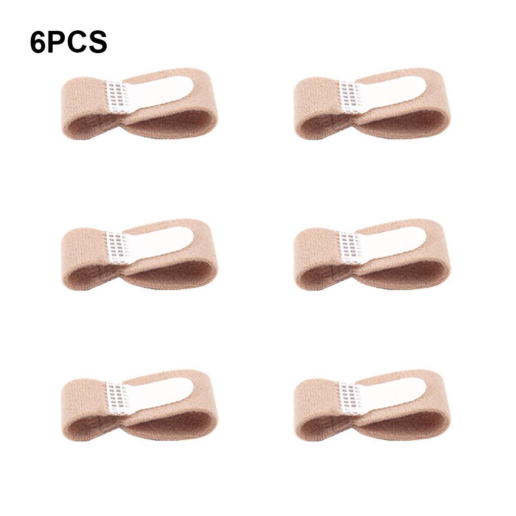 Set 6 Dụng Cụ Tách Ngón Chân Bằng Nylon Thoáng Khí Bảo Vệ Chân Có Thể Giặt Và Tái Sử Dụng