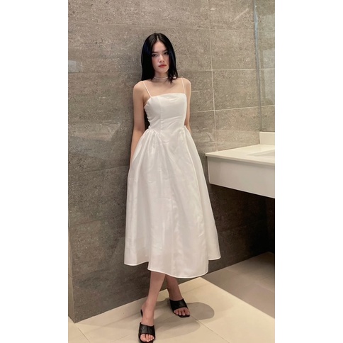 Mell10 dress - Váy dài 2 dây bồng xoè gắn ngọc Onmellem