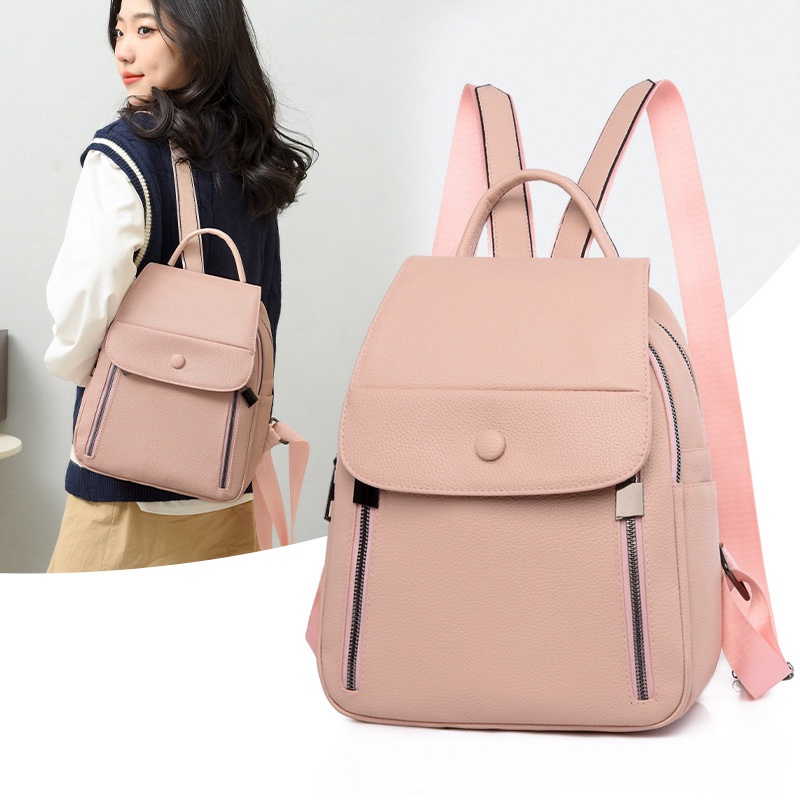 Ba Lô Da Mềm Sức Chứa Lớn Thời Trang Cho Nữ