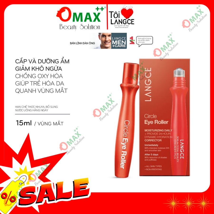 THANH LĂN 4D VÙNG MẮT LANGCE - CẤP - GIỮ ẨM - GIẢM KHÔ NGỨA 15ml HỘP ĐỎ dành cho NAM