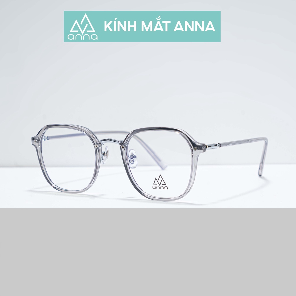 Gọng kính mắt thời trang ANNA nam nữ dáng tròn chất liệu kim loại cao cấp 420CN001