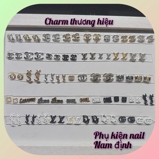 Charm nail đá kim loại, charm love,lv,yls gắn trang trí móng tay