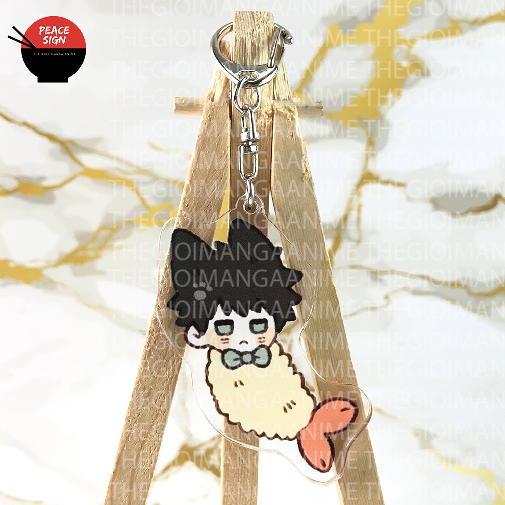 ( Mica trong acrylic ) Móc khóa JUJUTSU KAISEN ver TÔM CHIÊN - CHÚ THUẬT HỒI CHIẾN dễ thương chibi anime