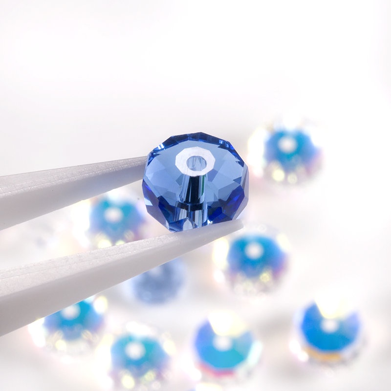 Chuỗi Hạt Pha Lê Hình Bánh Xe 6-10mm Tự Làm Trang Sức