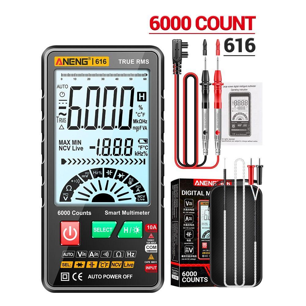 GOGOUP Đồng Hồ Vạn Năng Kỹ Thuật Số Thông Minh Màn Hình Lớn 6000 Counts True RMS