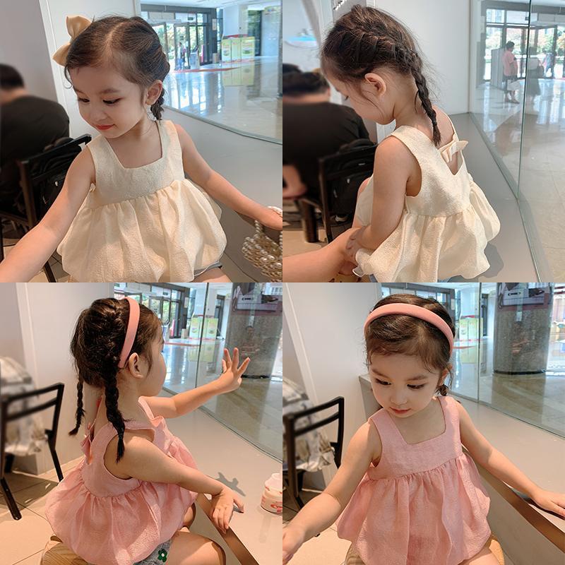 Áo Thun Không Tay Hở Lưng Thời Trang Mùa Hè Dành Cho Bé Gái